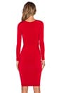 view 4 of 5 Bellissima Long Sleeve Reversible Drape Dress in Red
