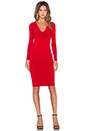 view 5 of 5 Bellissima Long Sleeve Reversible Drape Dress in Red