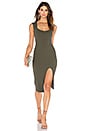 view 1 of 3 Captivate Square Neck Midi Dress in Olive
