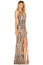 view 2 of 4 Shanina Plunge Gown in Bronze