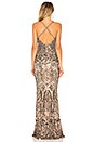 view 3 of 4 Shanina Plunge Gown in Bronze