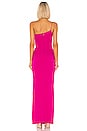 view 3 of 3 Lust One Shoulder Gown in Neon Pink