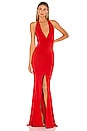 view 1 of 3 Illegal Halter Gown in Red