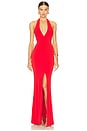 view 4 of 4 Illegal Halter Gown in Red