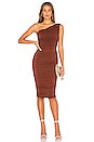 view 1 of 3 X REVOLVE Inspire One Shoulder Midi Dress in Chocolate