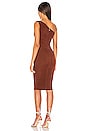 view 3 of 3 X REVOLVE Inspire One Shoulder Midi Dress in Chocolate