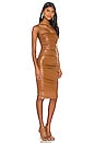 view 2 of 3 Posse x REVOLVE Faux Leather Midi Dress in Brown