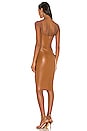 view 3 of 3 Posse x REVOLVE Faux Leather Midi Dress in Brown