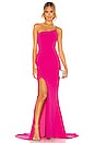 view 1 of 3 x REVOLVE Jasmine One Shoulder Gown in Neon Pink