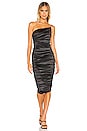 view 1 of 3 Cupid Satin Midi Dress in Black