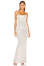 view 1 of 4 Lovers Nothings Sequin Gown in Silver