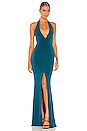 view 1 of 3 Illegal Halter Gown in Teal