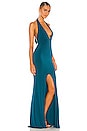 view 2 of 3 Illegal Halter Gown in Teal