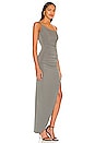 view 2 of 3 Aria One Shoulder Gown in Khaki