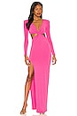 view 1 of 3 Jewel Gown in Neon Pink