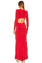 view 3 of 3 Riley Ring Cut Out Gown in Red