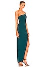 view 2 of 3 Estella One Shoulder Gown in Teal