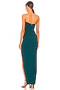 view 3 of 3 Estella One Shoulder Gown in Teal