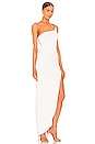 view 2 of 3 Estella One Shoulder Gown in White