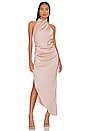 view 1 of 3 Amelia Halter Gown in Nude
