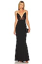view 1 of 3 Sade Mesh Gown in Black