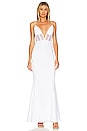 view 1 of 3 Sade Mesh Gown in White