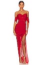 view 1 of 3 Dita Mesh Gown in Red