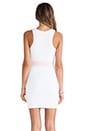 view 3 of 5 Covet Two Tone Shift Dress in White
