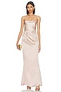 view 1 of 3 Emelie Strapless Gown in Nude