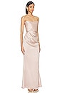 view 2 of 3 Emelie Strapless Gown in Nude