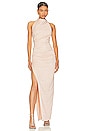 view 1 of 4 Gala Halter Gown in Nude