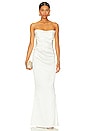 view 1 of 3 Emelie Strapless Gown in White