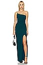 view 1 of 3 Lust One Shoulder Gown in Teal