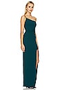 view 2 of 3 Lust One Shoulder Gown in Teal