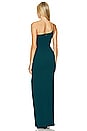 view 3 of 3 Lust One Shoulder Gown in Teal