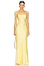 view 1 of 3 Entice Drape Gown in Lemon