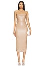 view 1 of 3 Cleo Strapless Midi Dress in Latte