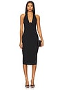 view 1 of 3 Cinema Halter Midi Dress in Black