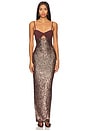 view 1 of 4 ROBE DE SOIRÉE MONET in Cocoa & Copper