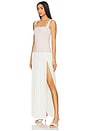 view 2 of 3 Desiree Square Neck Maxi Dress in Nude & White