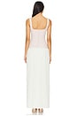 view 3 of 3 Desiree Square Neck Maxi Dress in Nude & White