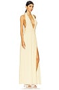 view 2 of 3 Desiree Halter Gown in Lemon