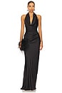 view 1 of 3 Penelope Drape Gown in Black