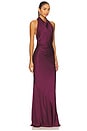 view 2 of 3 Penelope Halter Gown in Mulberry