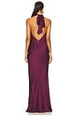 view 3 of 3 Penelope Halter Gown in Mulberry