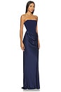 view 2 of 3 Chiara Strapless Gown in Navy
