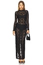 view 1 of 3 Roxana Long Sleeve Gown in Black