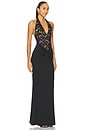 view 2 of 3 Lennox Halter Gown in Black