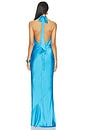 view 3 of 3 Penelope Drape Gown in Lagoon
