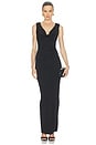 view 2 of 4 VESTIDO LONGO DRAPEADO CRUSH in Black